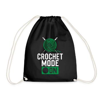 Mode crochet activé - Crochet crochet - Sac de sport léger - noir - Devant