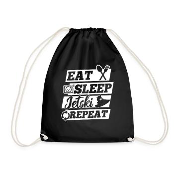 Eat Sleep Jetski Repeat - Funny Jetski Driver Jets - Turnbeutel - Schwarz - Vorne