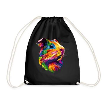 Guinea Pig Rodents Capybara Cute Rodent - Drawstring Bag - black - Front