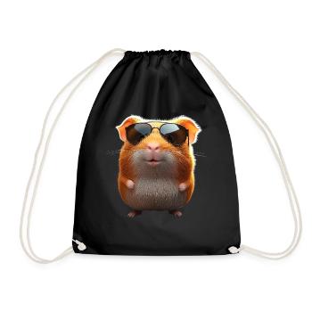 Guinea Pig Rodents Capybara Cute Rodent - Drawstring Bag - black - Front