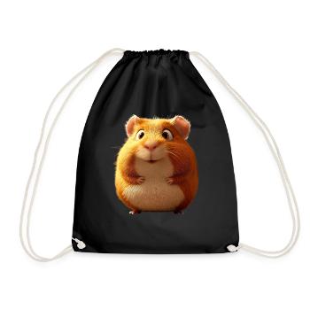 Guinea Pig Rodents Capybara Cute Rodent - Drawstring Bag - black - Front