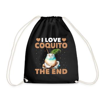 I Love Coquito, The End - Drawstring Bag - black - Front
