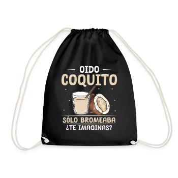 Oido Coquito – Humorvoll & Witzig - Turnbeutel - Schwarz - Vorne