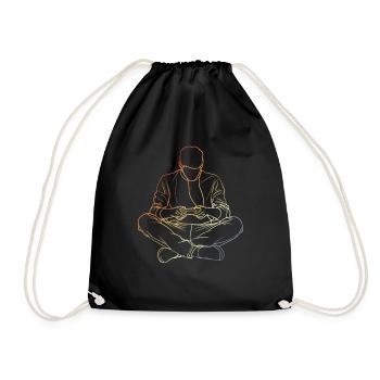 Gamer Boy Vintage Look - Sac de sport léger - noir - Devant