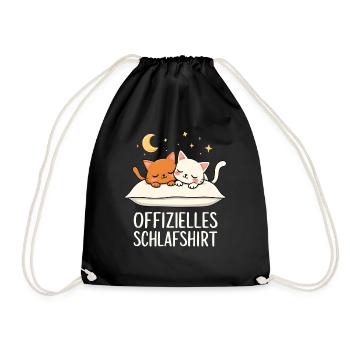 Chemise de nuit officielle chats chat couple - Sac de sport léger - noir - Devant