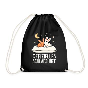 Chemise de nuit officielle Paire de lapin - Sac de sport léger - noir - Devant