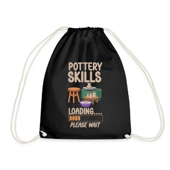 Pottery Ceramics Artist Pottery - Drawstring Bag - black - Front