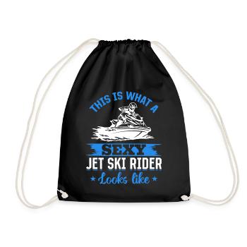 Voici à quoi ressemble un pilote de jet ski sexy - Fun - Sac de sport léger - noir - Devant