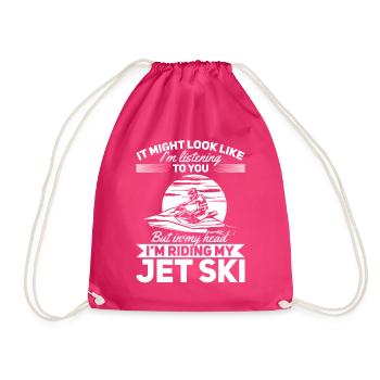 Drôle de course de jetski - Mais dans ma tête, je roule - Sac de sport léger - fuchsia - Devant