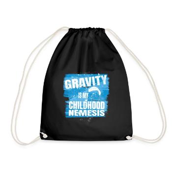 La gravité est mon ennemi juré d’enfance - Flieger Spruch - Sac de sport léger - noir - Devant