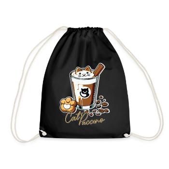 Catpuccino - Tenue d’amateur de café pour l’automne - Sac de sport léger - noir - Devant