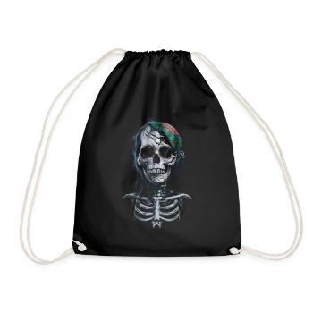 Le Jour des Morts / Squelette / Crâne de Sucre - Sac de sport léger - noir - Devant