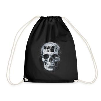 Memento mori Schädel - Turnbeutel - Schwarz - Vorne
