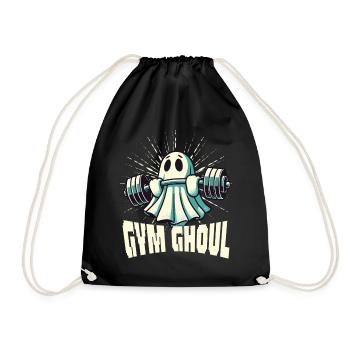 Gym Ghoul Creepy Fitness Ghost - Drawstring Bag - black - Front