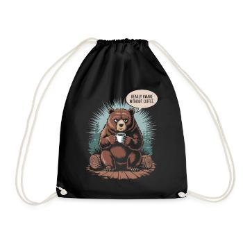 Café Bear pour les du matin - Sac de sport léger - noir - Devant