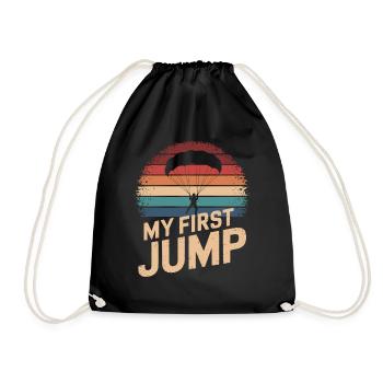 Ma première aventure de saut en parachute - Sac de sport léger - noir - Devant