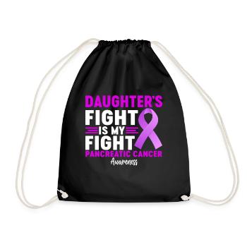Le combat de ma fille est mon combat pancréatique violet - Sac de sport léger - noir - Devant