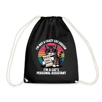 Drôle de dicton de chat - Sac de sport léger - noir - Devant
