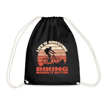 La vie est géniale, le vélo la rend meilleure - Bike Spr - Sac de sport léger - noir - Devant