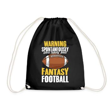 Fantasy Football Commissioner Funny FFL Commish - Drawstring Bag - black - Front