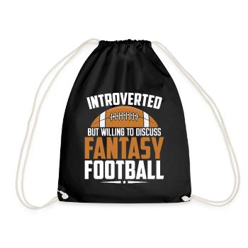 Introverted But Willing to Discuss Funny Fantasy - Drawstring Bag - black - Front