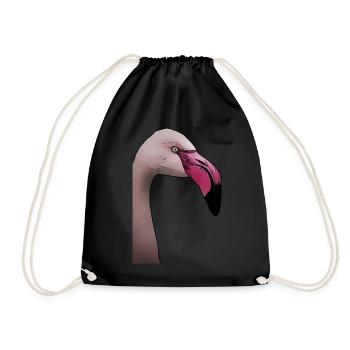 Flamingo - design d’animal oiseau - Sac de sport léger - noir - Devant