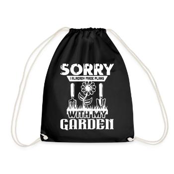 Gardening Made Plans With My Garden - Drawstring Bag - black - Front