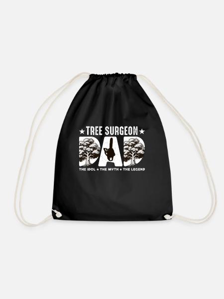 Tree Surgeon Dad The Idol The Myth The Woodworker - Drawstring Bag - black