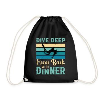 Chasse sous-marine Plongée profonde Retour amateur de pêche - Sac de sport léger - noir - Devant
