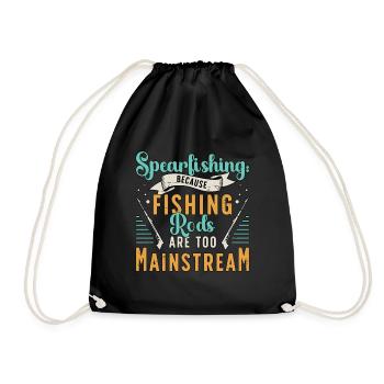 Spearfishing Because Fishing Rods Fishing Lover - Turnbeutel - Schwarz - Vorne