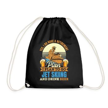 Pilote de jetski à la retraite - Je prévois de faire du jet ski & d - Sac de sport léger - noir - Devant