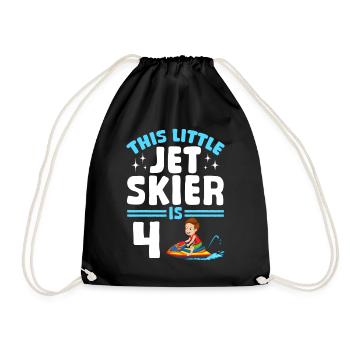Baby Jetski Rider - This little jet skier is 4 Yea - Turnbeutel - Schwarz - Vorne