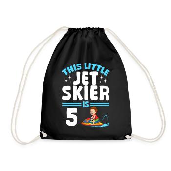 Baby Jetski Rider - This little jet skier is 5 Yea - Turnbeutel - Schwarz - Vorne
