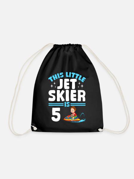 Baby Jetski Rider - This little jet skier is 5 Yea - Turnbeutel - Schwarz