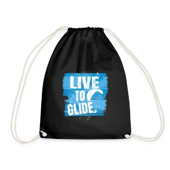 Live to Glide - Le dicton du parapente - Sac de sport léger - noir - Devant