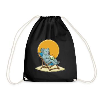 Koala Strand Kokosnuss Sommer - Sac de sport léger - noir - Devant