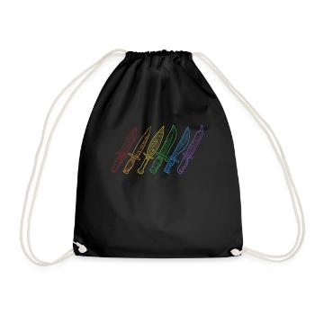 Messer LGBT Rainbow Sammlerstück Restaurierungsmesser - Turnbeutel - Schwarz - Vorne