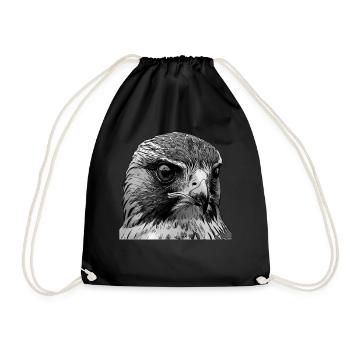 Oiseau faucon - Sac de sport léger - noir - Devant