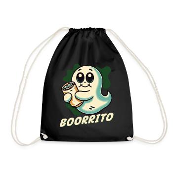 Ghost Boorrito for Burrito Lovers - Drawstring Bag - black - Front