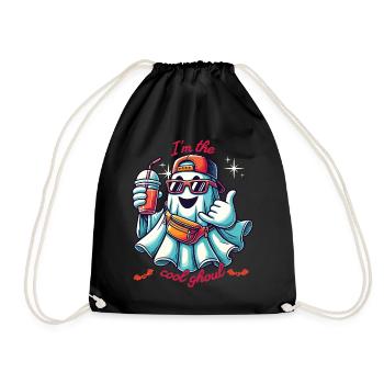 I'm the Cool Ghoul Ghost Friends - Drawstring Bag - black - Front