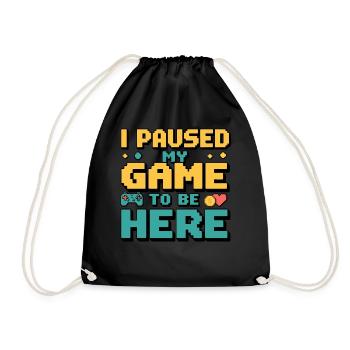 J’ai mis mon jeu en pause – Gamer Humor - Sac de sport léger - noir - Devant