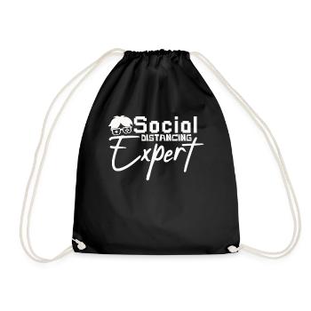 Experte im Social Distancing – Gamer Humor - Turnbeutel - Schwarz - Vorne