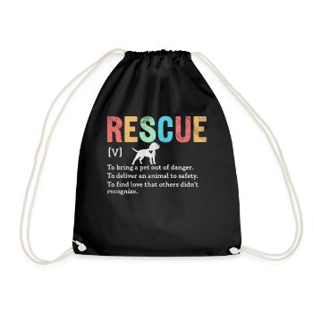 Mettre un animal de compagnie hors de danger Drôle Définition Animal - Sac de sport léger - noir - Devant