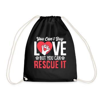 Vous ne pouvez pas acheter l’amour mais vous pouvez le sauver Animal - Sac de sport léger - noir - Devant