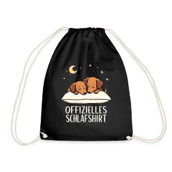 Chemise de nuit officielle Paire de teckels - Sac de sport léger - noir - Devant
