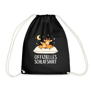 Chemise de nuit officielle Girafe Girafe Couple - Sac de sport léger - noir - Devant