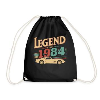 Légende Depuis 1984 Voiture Ancienne Style Rétro - Sac de sport léger - noir - Devant