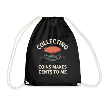 Collectionner des pièces de monnaie a du sens pour moi - Sac de sport léger - noir - Devant
