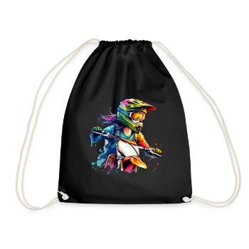 Motocross Femmes Filles Fille - Sac de sport léger - noir - Devant