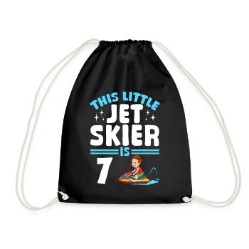 Kids Jetski Rider - This little jet skier is 7 Yea - Turnbeutel - Schwarz - Vorne